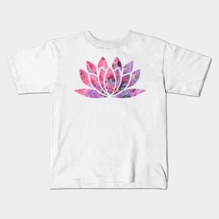 Pink Purple Lotus Kids T-Shirt